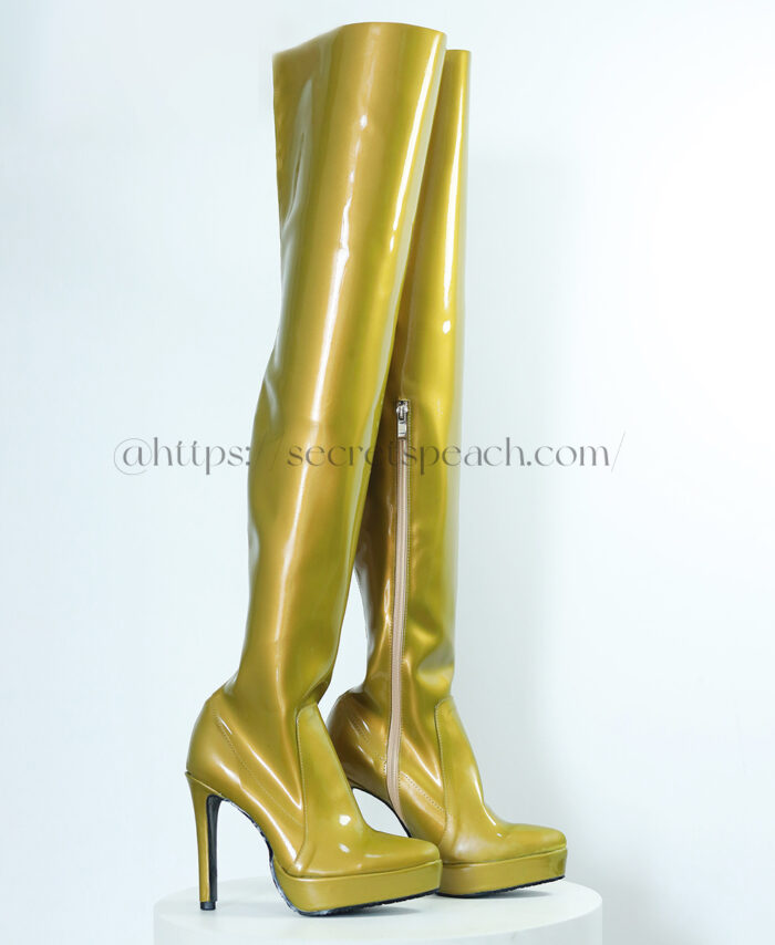 1MM gold latex thigh boots SPH0003