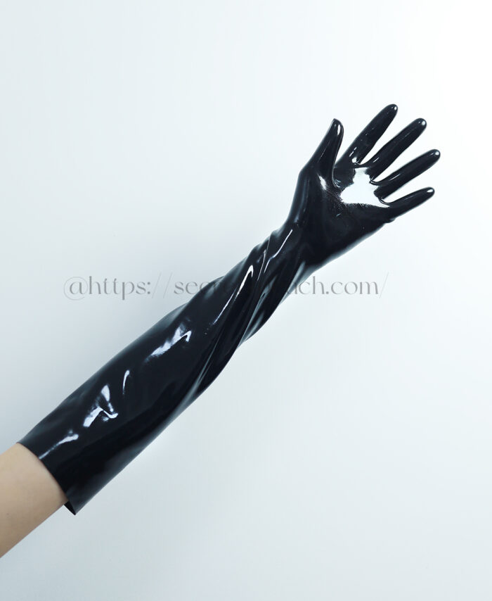 100% natural latex long sleeved gloves without seams SPG0003