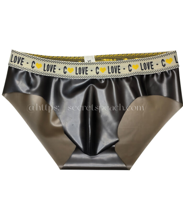 Man Latex Underwear Brief With Elastic band Chlorinated Ready to ship