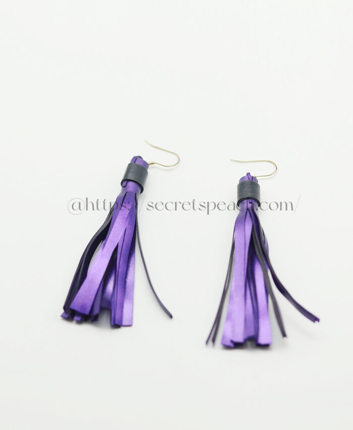 Handmade Latex Tassel Earrings With Customizable Colors
