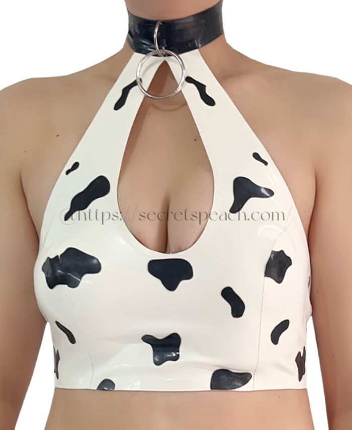 100% Natural Latex Lingerie Top Cows