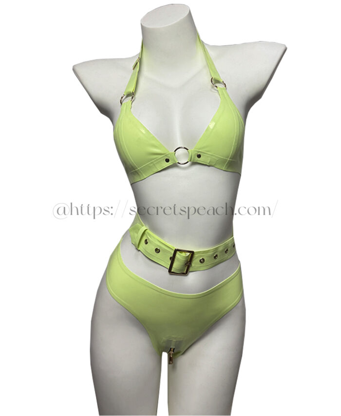 Avocado Latex Bikini Set