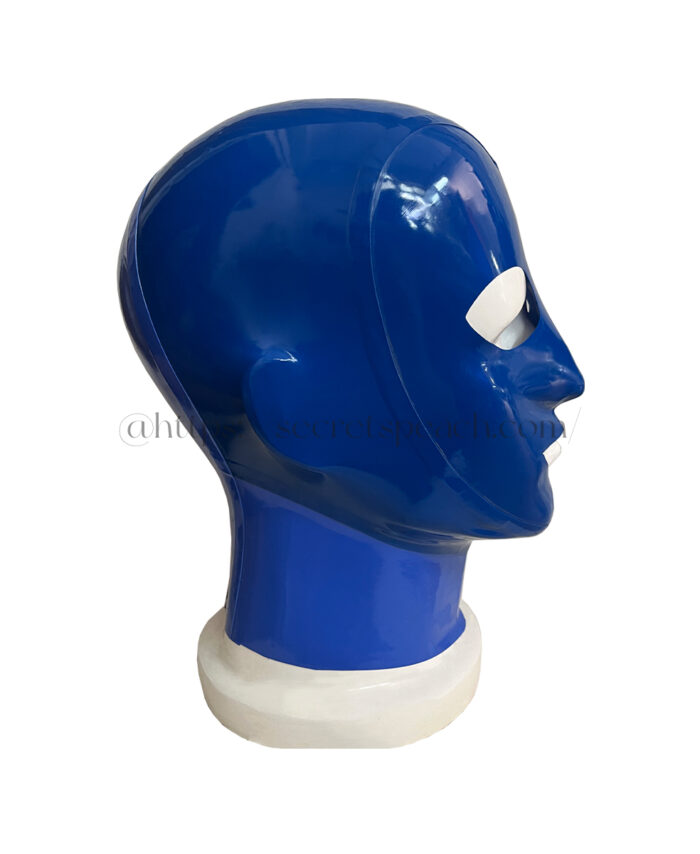 100% natural latex hood with a middle cut