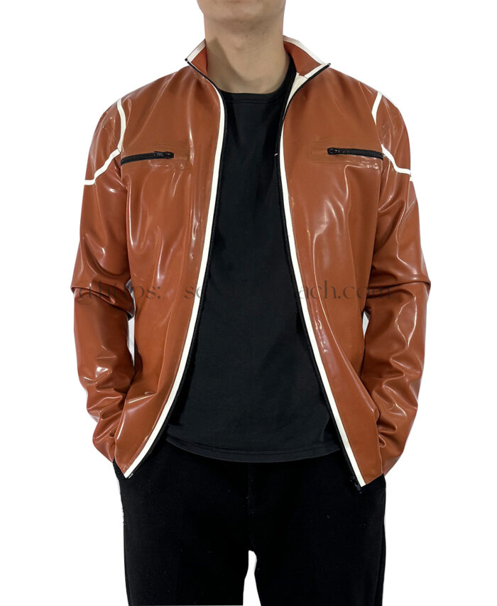 Men's Latex Zipper Jacket