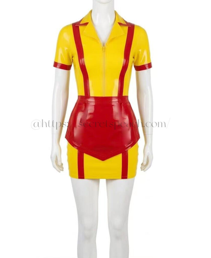 Woman's Latex Cosplay Maid Dress