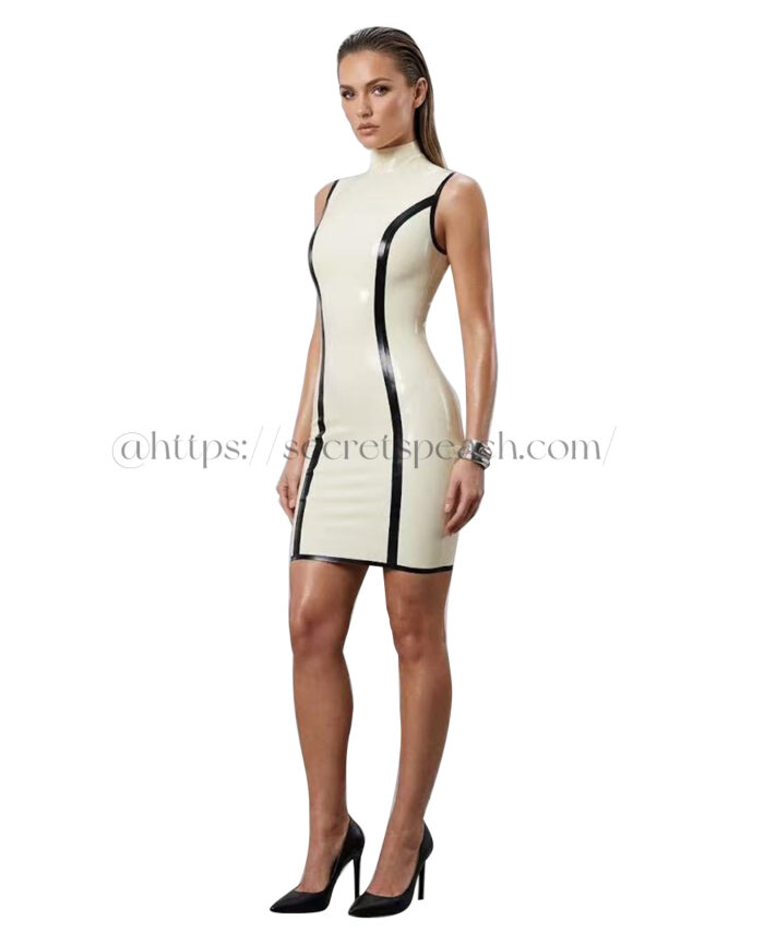 100% natural latex women's dress