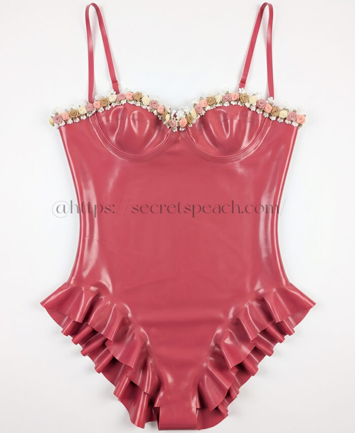 100% natural latex camisole swimsuit