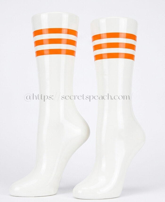 100% natural latex socks unisex casual stripes