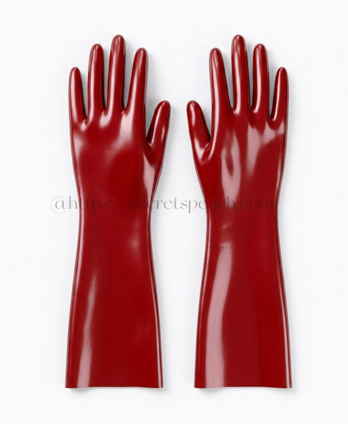 100% natural latex seamless short gloves