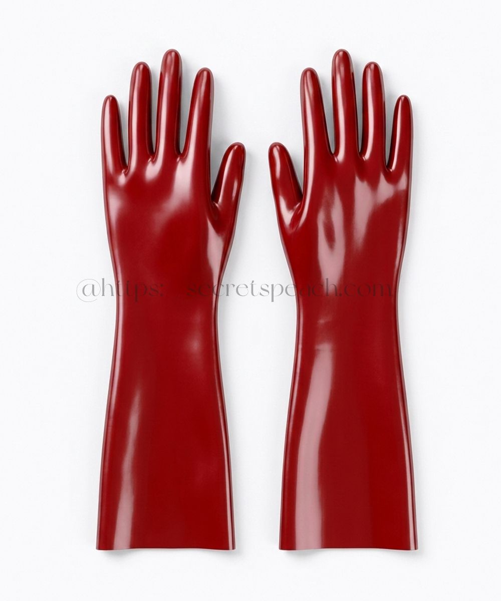 100% natural latex seamless short gloves