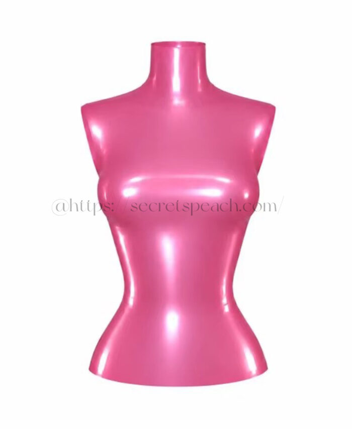 100% natural latex women's high neck vest with zipper