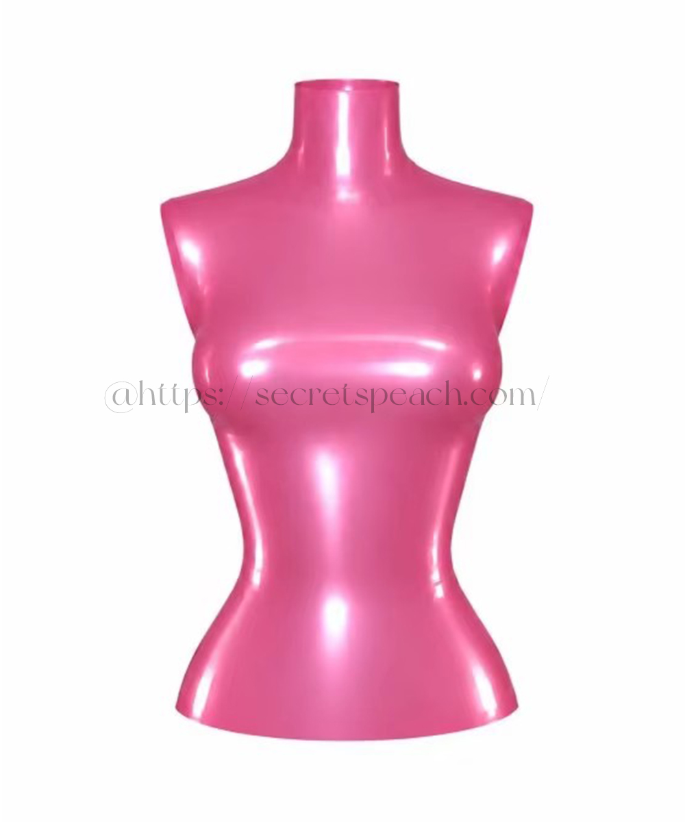 100% natural latex women’s high neck vest with zipper