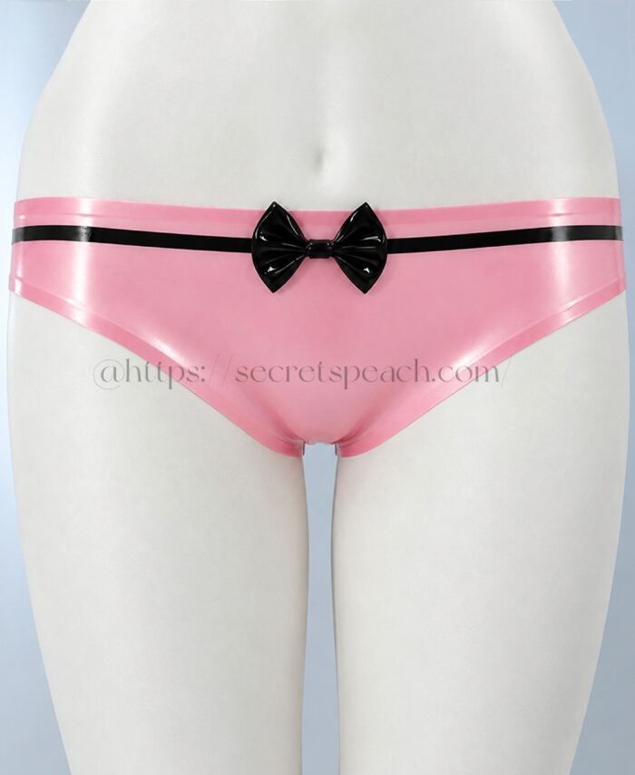 100% natural latex women's bow underwear