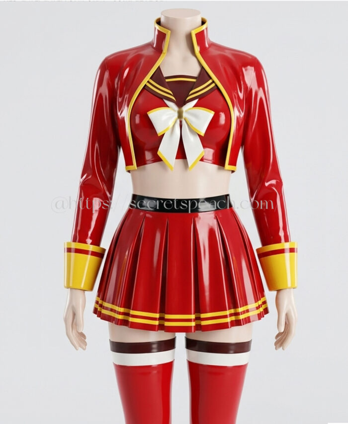 100% natural latex women's cosplay uniform