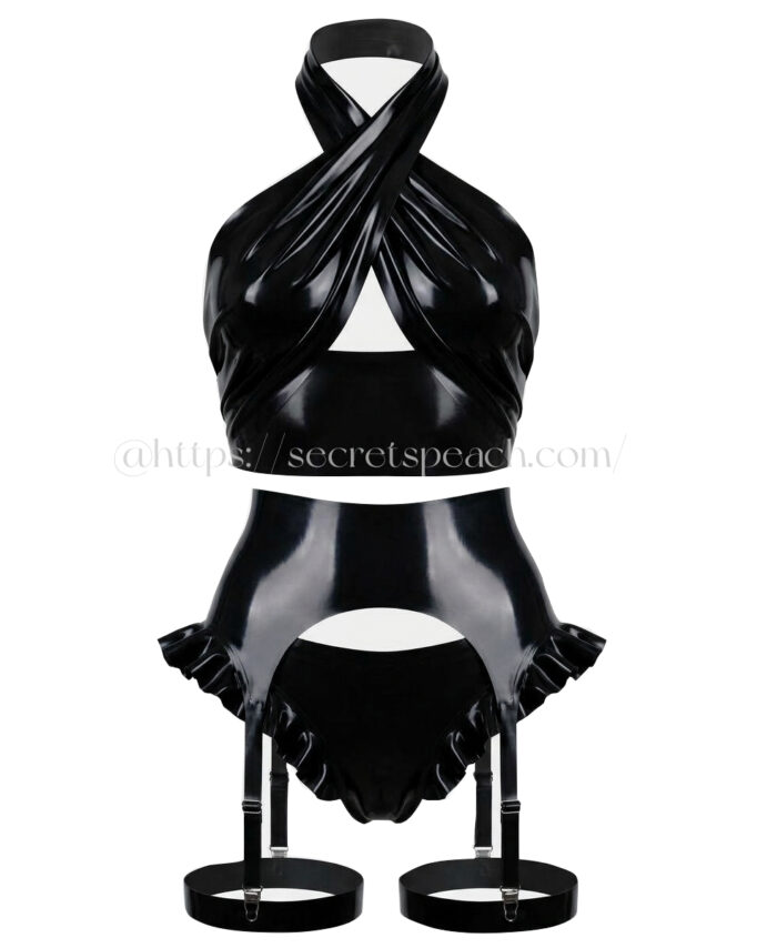 100% Natural Latex Women's Strap Set